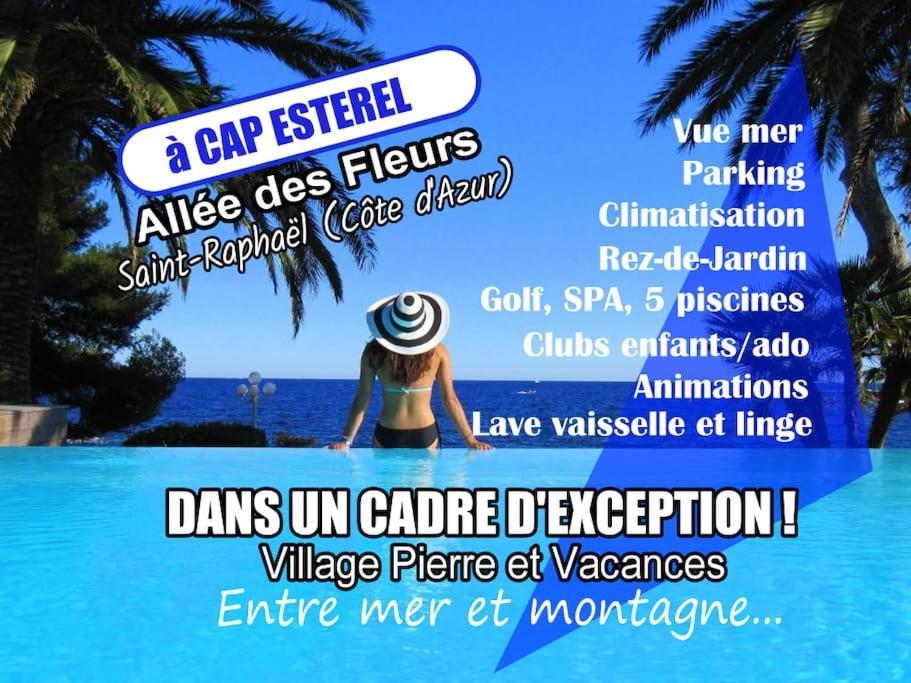 Dans Un Cadre D'Exception, Vue Mer Panoramique A Agay Cote D'Azur, Village Vacances Cap Esterel, T2 Avec Jardin, Golf, Climatisation, Wifi, 5 Piscines Saint-Raphaël 外观 照片