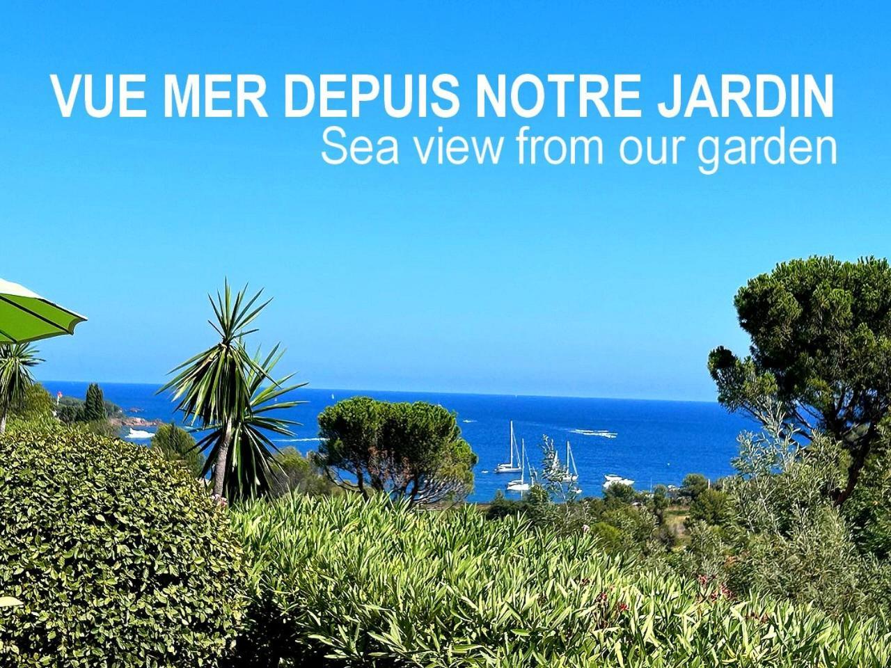 Dans Un Cadre D'Exception, Vue Mer Panoramique A Agay Cote D'Azur, Village Vacances Cap Esterel, T2 Avec Jardin, Golf, Climatisation, Wifi, 5 Piscines Saint-Raphaël 外观 照片