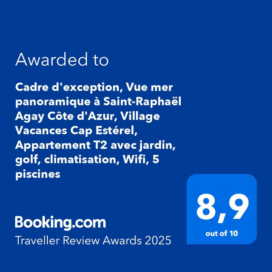 Dans Un Cadre D'Exception, Vue Mer Panoramique A Agay Cote D'Azur, Village Vacances Cap Esterel, T2 Avec Jardin, Golf, Climatisation, Wifi, 5 Piscines Saint-Raphaël 外观 照片